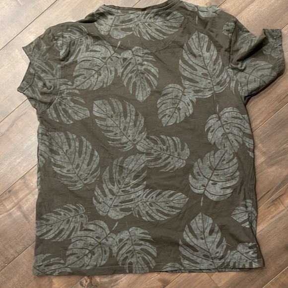 Losan T-Shirt XL #311-1024 Tropical Print Short Sleeve 100% cotton khaki combo - Picture 8 of 8